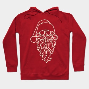 Aesthetic Lineart Santa Claus Merry Christmas Hoodie